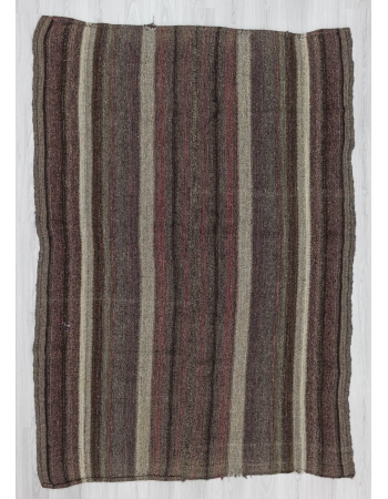 Vintage striped decorative Turkish kilim rug