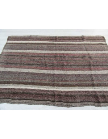 Vintage striped decorative Turkish kilim rug