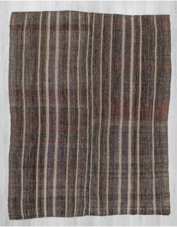 Vintage striped decorative Turkish kilim rug