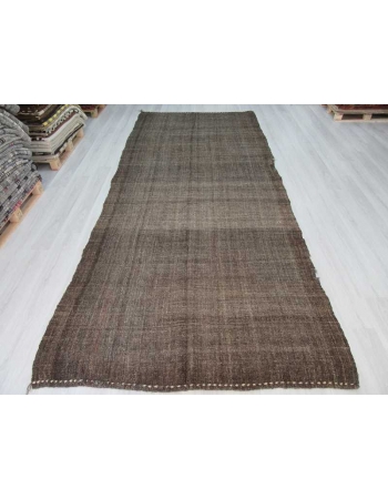 Handwoven vintage modern goat hair Turkish kilim rug