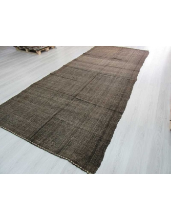 Handwoven vintage modern goat hair Turkish kilim rug