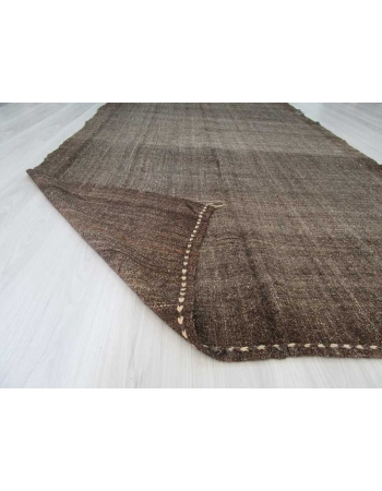 Handwoven vintage modern goat hair Turkish kilim rug