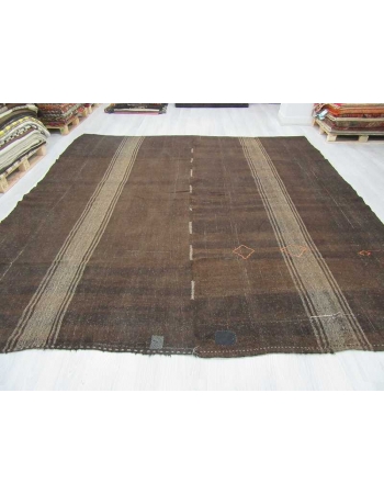 Large vintage decorative modern Turkish kilim rug