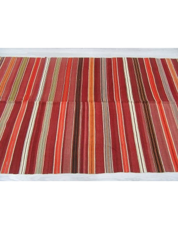 Striped vintage Turkish kilim rug