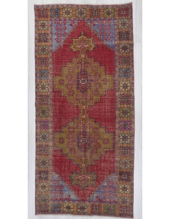 Distressed decorative Turkish rug
