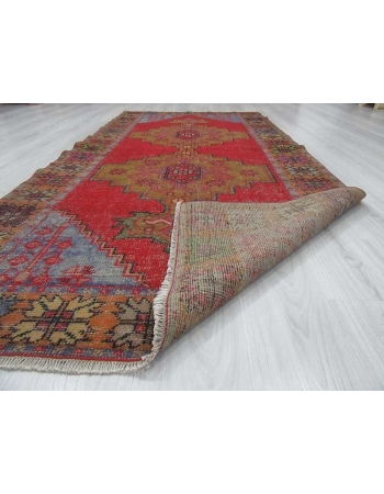 Distressed decorative Turkish rug