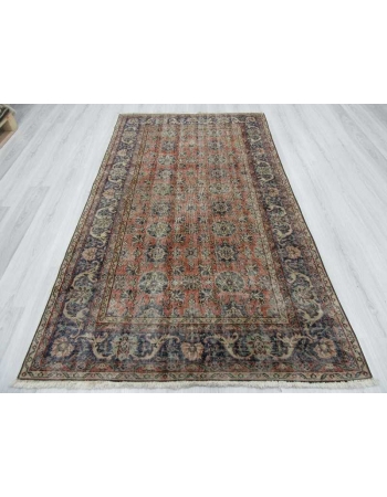 Vintage distressed Turkish rug