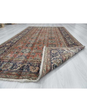 Vintage distressed Turkish rug