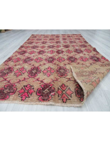 Handknotted vintage decorative Turkish rug