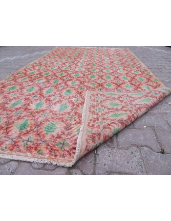 Vintage Floral Turkish Rug