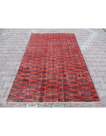 Burgundy Vintage Turkish Deco Rug