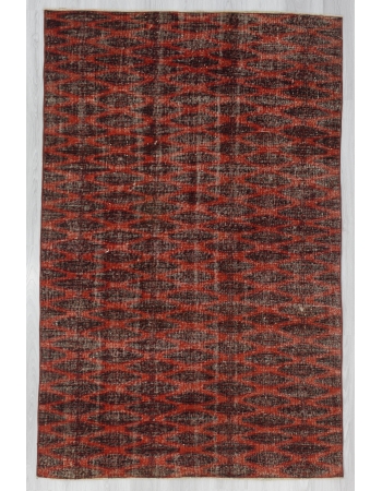 Burgundy Vintage Turkish Deco Rug