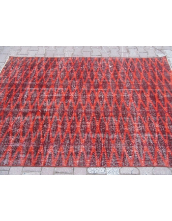 Burgundy Vintage Turkish Deco Rug