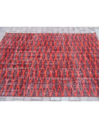 Burgundy Vintage Turkish Deco Rug