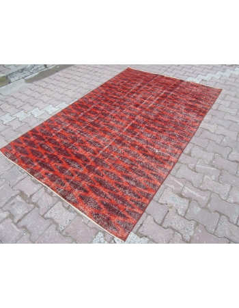 Burgundy Vintage Turkish Deco Rug