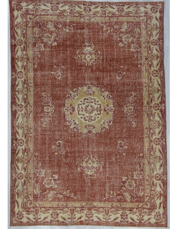 Vintage Rust / Ivory Turkish Carpet