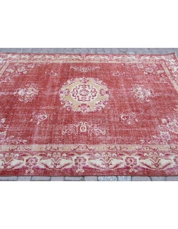 Vintage Rust / Ivory Turkish Carpet