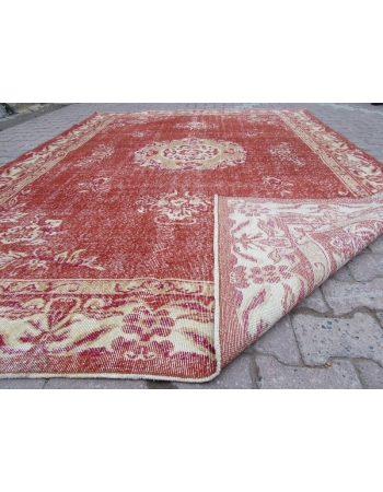Vintage Rust / Ivory Turkish Carpet