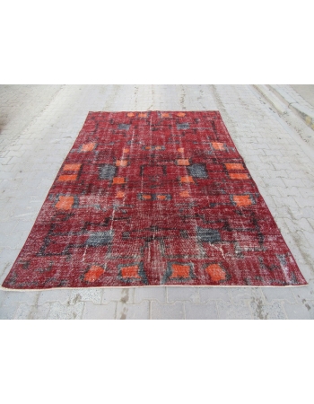 Vintage Turkish Art Deco Carpet