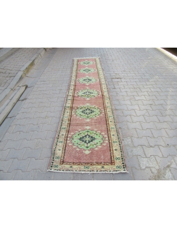 Vintage Turkish Oushak Runner Rug