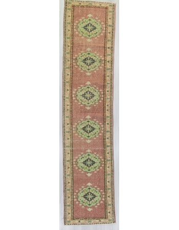 Vintage Turkish Oushak Runner Rug