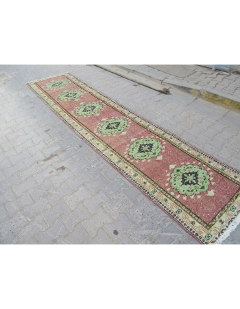 Vintage Turkish Oushak Runner Rug