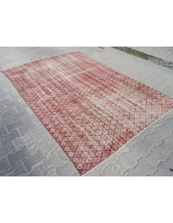 Distressed Vintage Turkish deco Rug