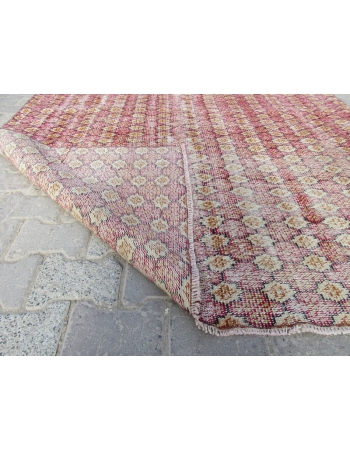 Distressed Vintage Turkish deco Rug