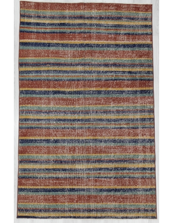 Striped Vintage Turkish Art Deco Rug