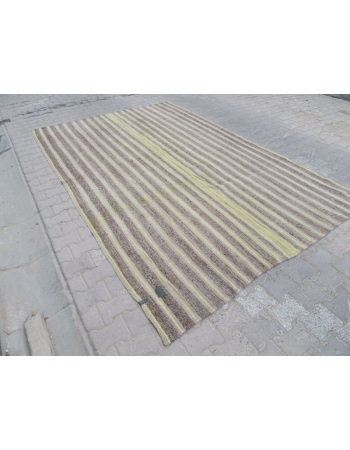 Striped Large Vintage Kilim Rug