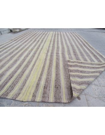 Striped Large Vintage Kilim Rug