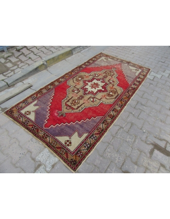 Vintage Worn Turkish Anatolian Rug