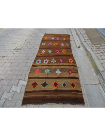 Vintage Decorative Turkish Kilim Rug