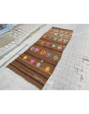 Vintage Decorative Turkish Kilim Rug