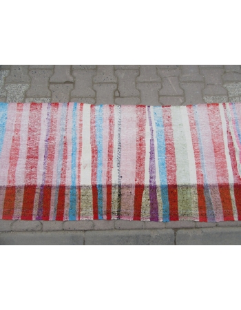 Striped Vintage Rag Runner Rug