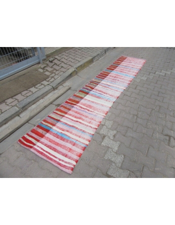 Striped Vintage Rag Runner Rug