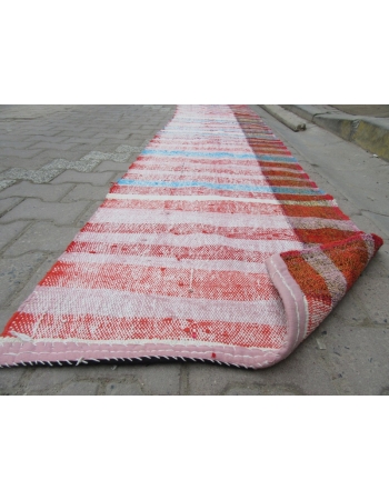 Striped Vintage Rag Runner Rug