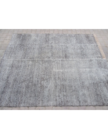 Gray Vintage Plain Kilim Rug