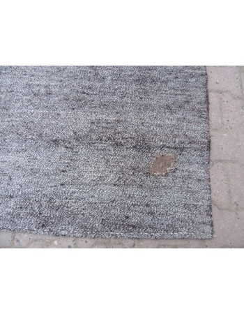 Gray Vintage Plain Kilim Rug