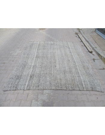 Vintage Gray Modern Kilim Rug