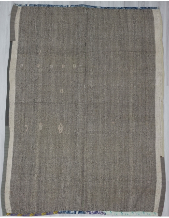 One of a Kind Vintage Gray Kilim Rug