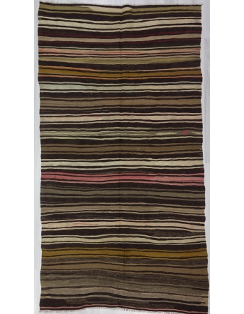 Striped Vintage Decorative Turkish Kilim Rug