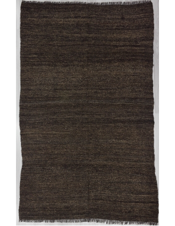 Vintage Brown Plain Kilim Rug