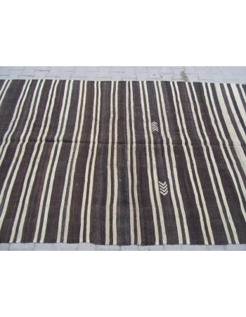 Striped Vintage Turkish Kilim Rug