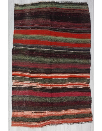 Unique Vintage Striped Kelim Rug