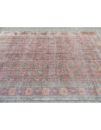 Distressed Vintage Turkish Deco Rug