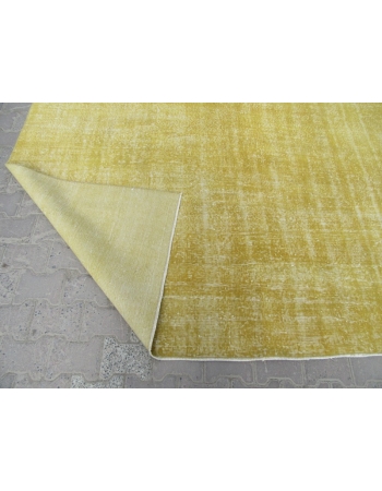 Yellow Vintage Plain Turkish Rug