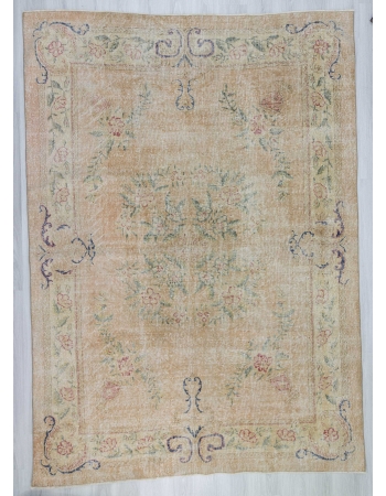 Vintage distressed Turkish rug