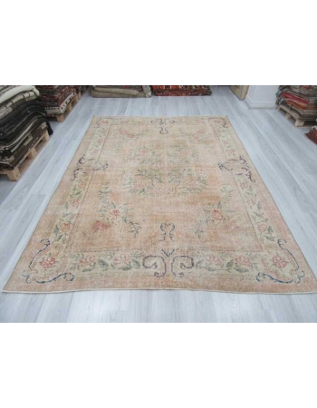 Vintage distressed Turkish rug