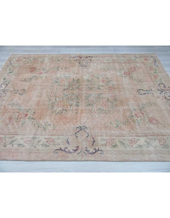 Vintage distressed Turkish rug